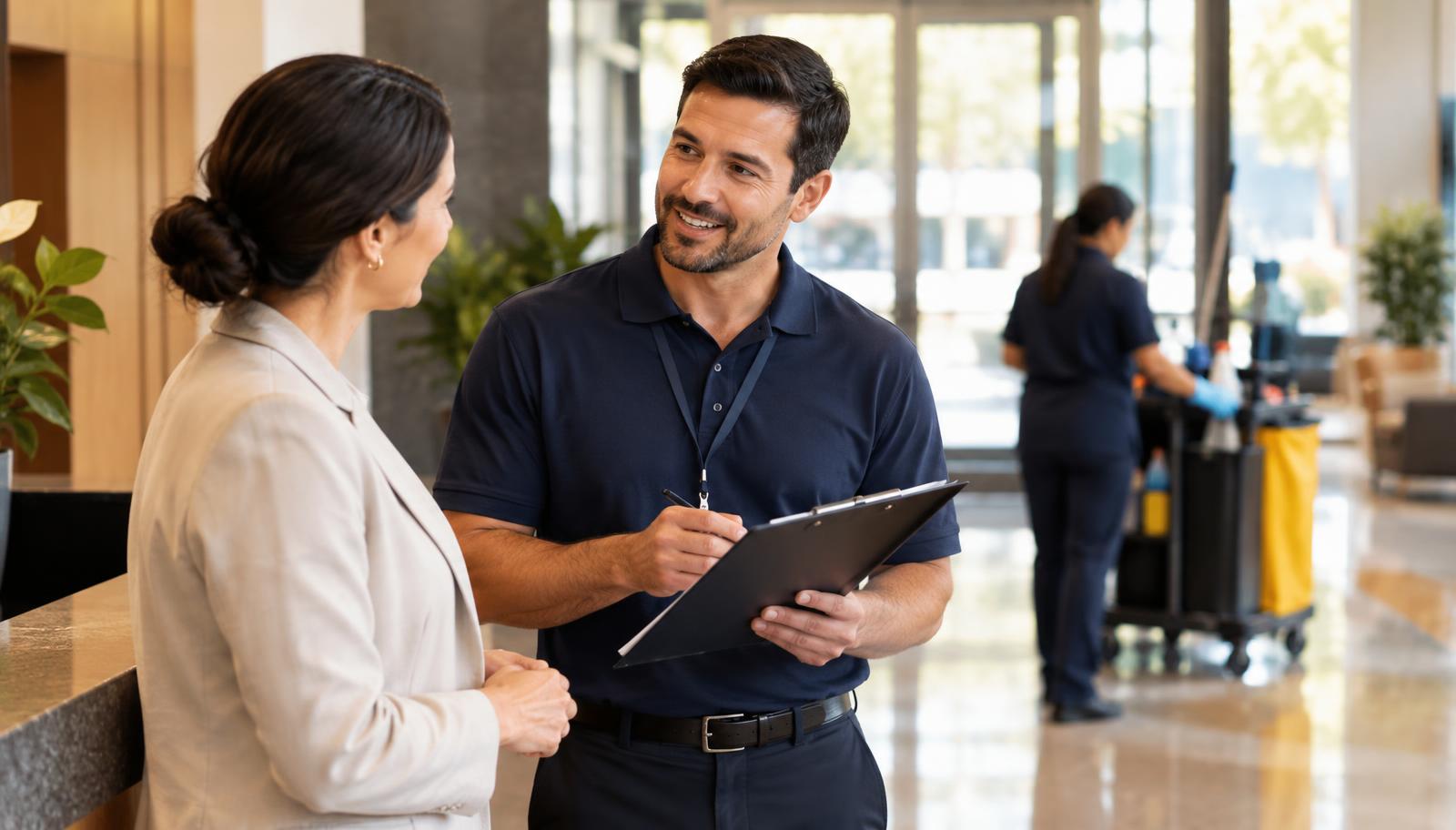 Commercial Cleaning Client Onboarding Checklist: What to Confirm Before Service showing 1. confirm the account and decision-m