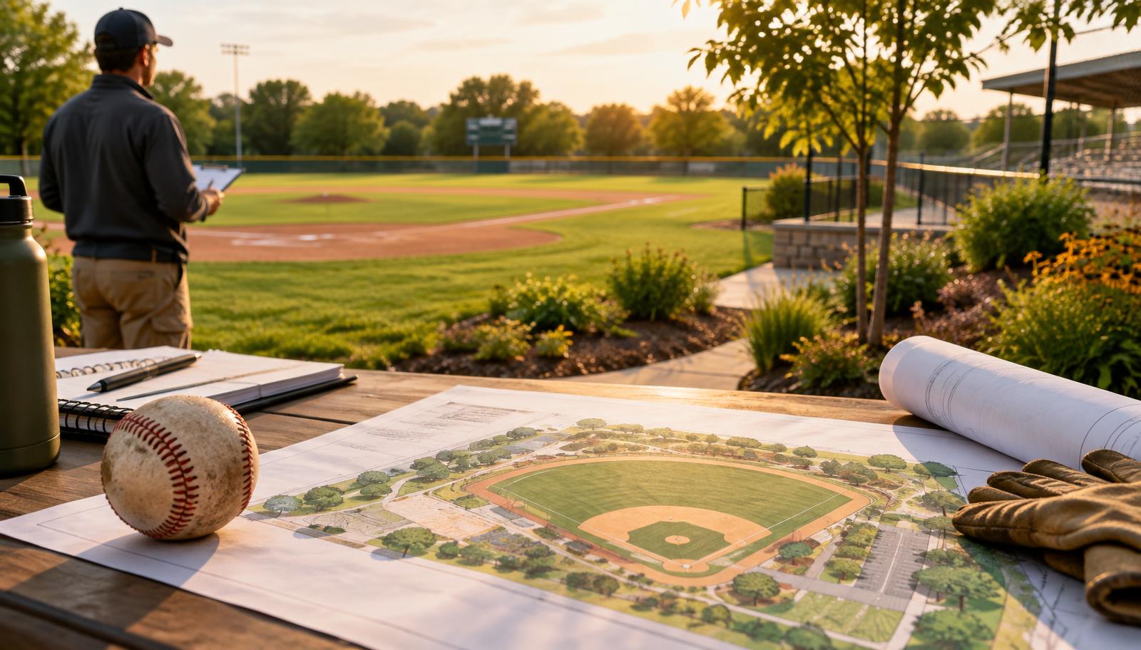 Baseball Field Landscape Planning: Zones, Drainage, and Maintenance showing start with a site-and-operations walk